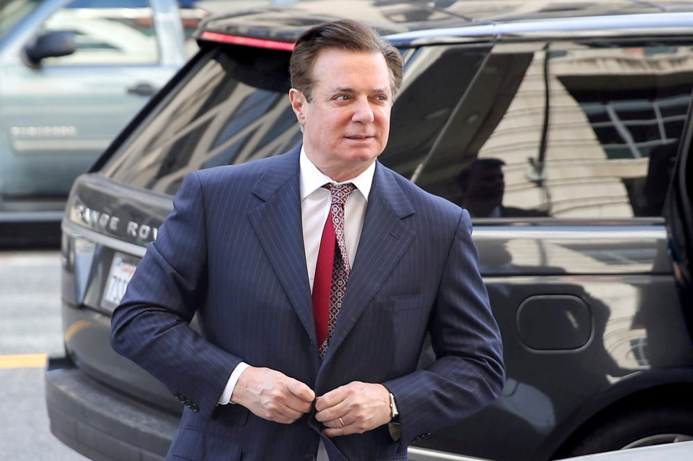 Former Trump campaign manager Paul Manafort arrives for arraignment on a third superseding indictment against him by Special Counsel Robert Mueller on charges of witness tampering at US District Court in Washington in this June 15, 2018 file photo. — Reuters