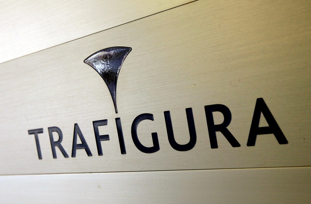 Trafigura logo is pictured in the company entrance in Geneva, Switzerland, in this file photo. — Reuters