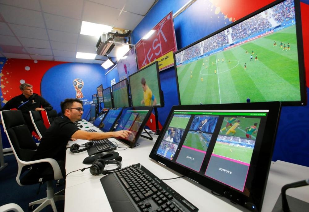 An interior view shows a video operation room (VOR), a facility of the Video Assistant Referee (VAR) system, rolled out in the Champions League last 16 stage by UEFA, who said they are satisfied with the system. — Reuters
