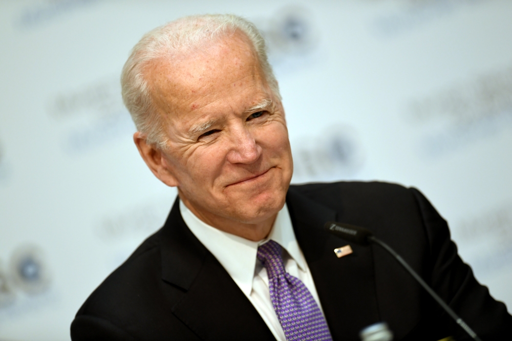 Former US Vice President Joe Biden reacts during the annual Munich Security Conference in Munich, Germany, on Saturday. — Reuters