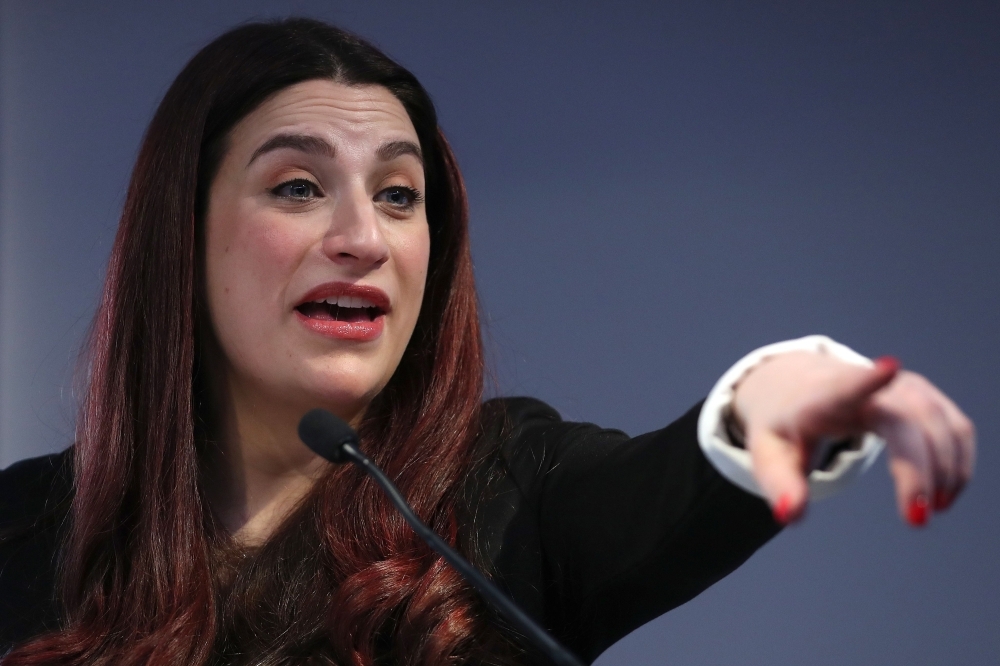 Former Labour party MP Luciana Berger speaks during a press conference in London on Monday where she and colleagues announced their resignation from the Labour Party, and the formation of a new independent group of MPs. — AFP
