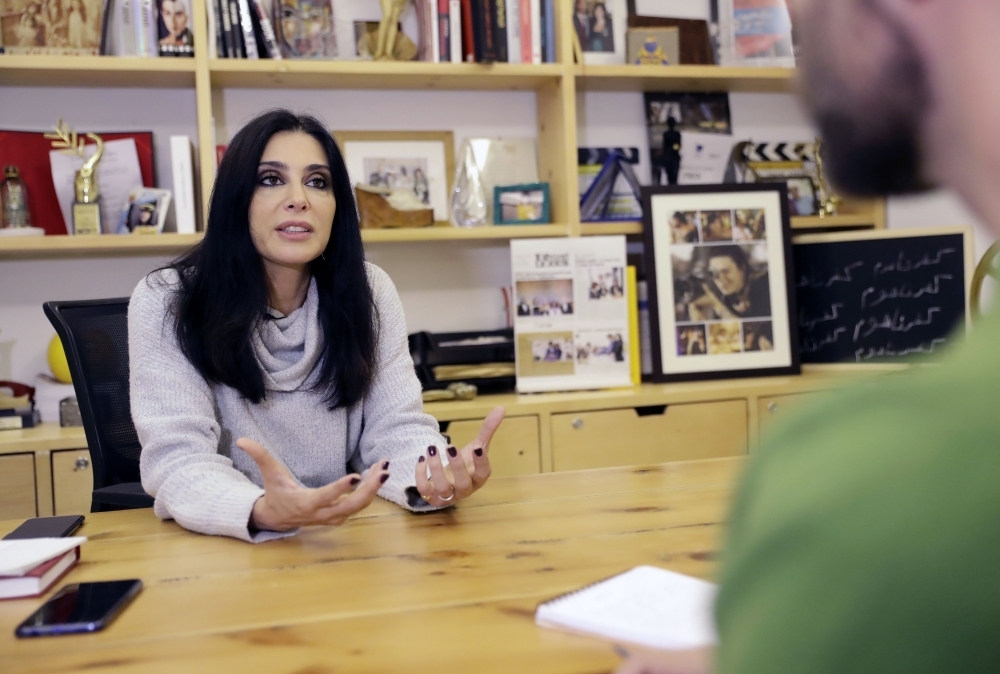 Lebanese director Nadine Labaki gives an interview tat her office in the capital Beirut. — AFP