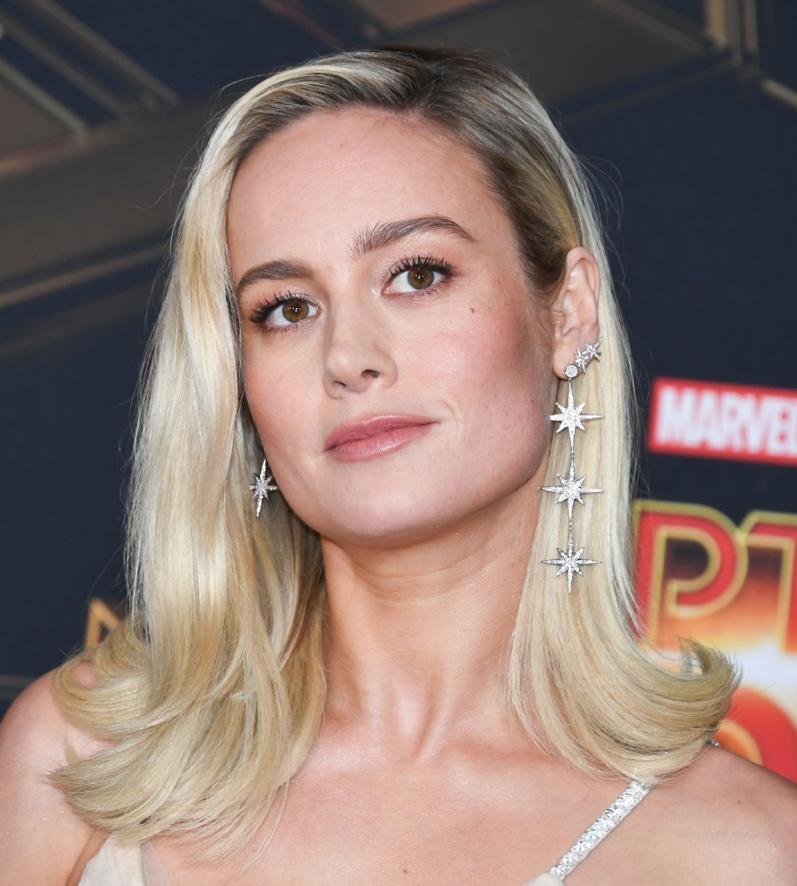 (From left to right) Iskra Lawrence, Canadian singer-songwriter Grimes (Claire Elise Boucher), US actress Meg Donnelly, and US actress Brie Larson attend Marvel Studios 