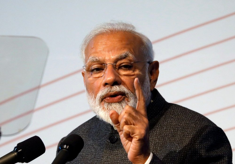India’s Prime Minister Narendra Modi speaks during a business symposium in Seoul, South Korea, in this Feb. 21, 2019 file photo. — Reuters