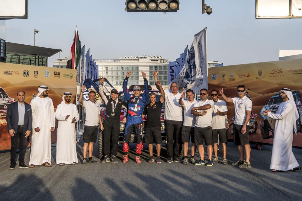 Bikes winner Aaron Mare with his squad