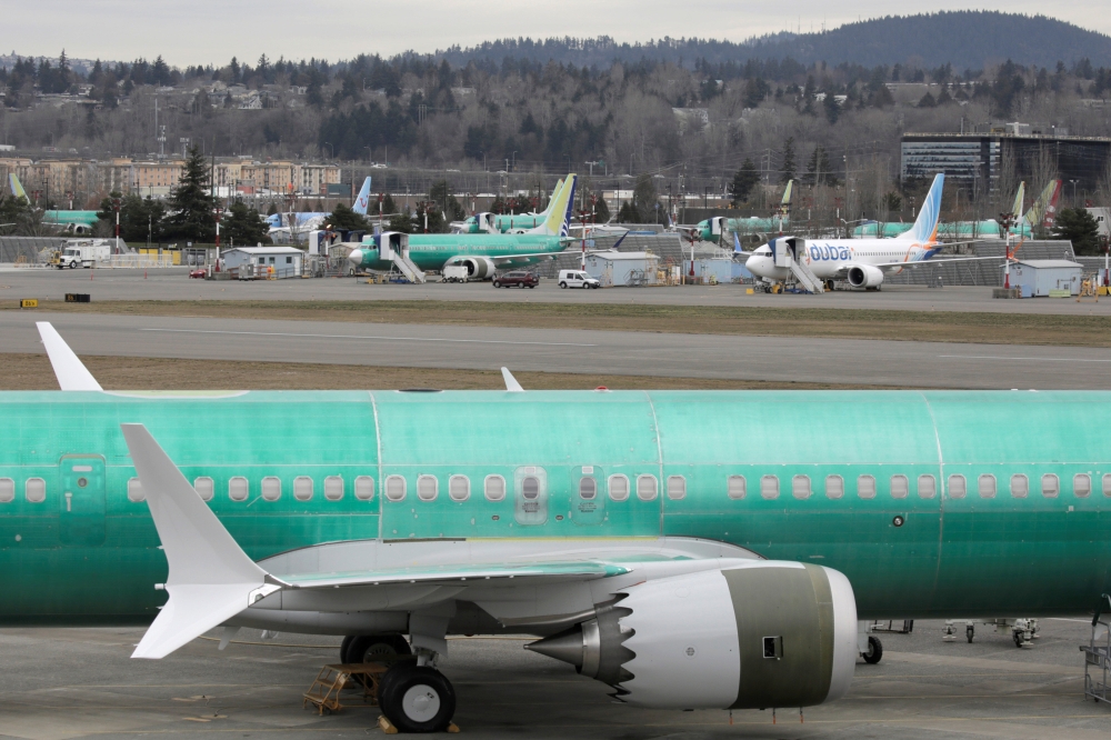 Boeing 737 MAX aircraft are parked at a Boeing production facility in Renton, Washington, US. — Reuters