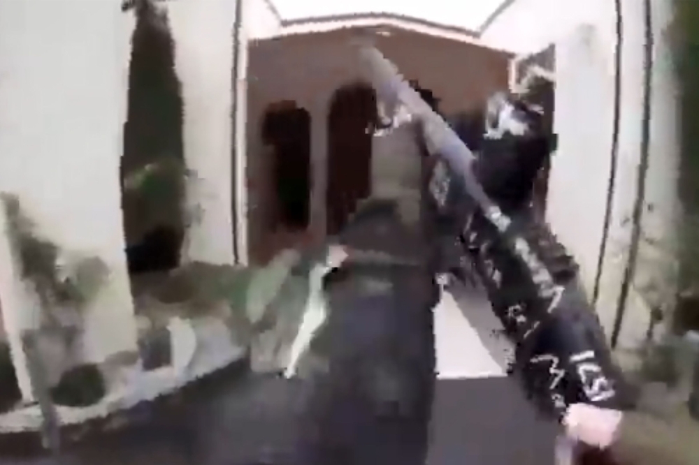 This image grab from a self-shot video that was streamed on Facebook Live on March 15, 2019 by the man who was involved in two mosque shootings in Christchurch. AFP