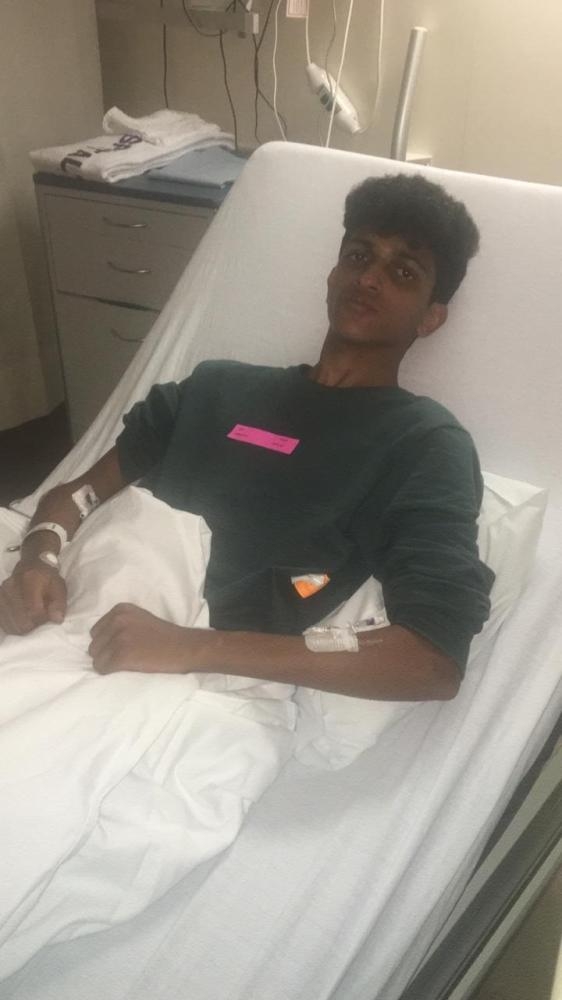 Aseel Ansari, a 19-year-old Saudi citizen, receiving treatment at a hospital after being injured in a mosque shooting in New Zealand on Friday.