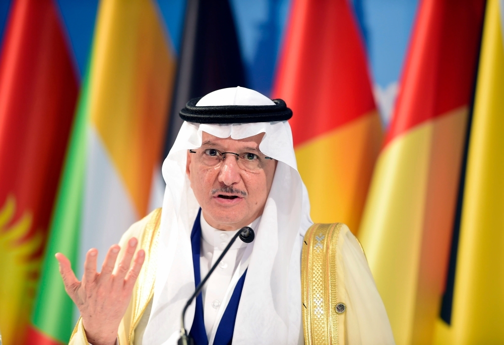 OIC Secretary-General Yousef bin Ahmed Al-Othaimeen speaks during a press conference following an emergency meeting of the Organisation of Islamic Cooperation (OIC) in Istanbul, Turkey, on Friday. — AFP