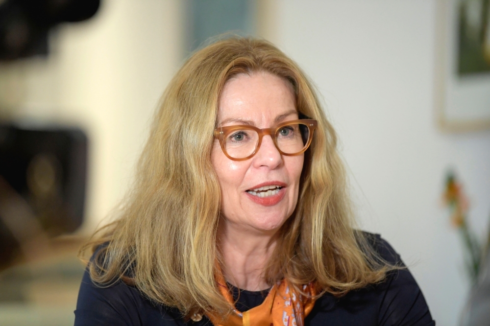 Picture shows Swedbank's CEO Birgitte Bonnesen during an interview in Sockholm, Sweden. Swedbank, in the focus of investigators in connection with a larger money laundering scandal, has fired its CEO Birgitte Bonnesen on Thursday. — AFP