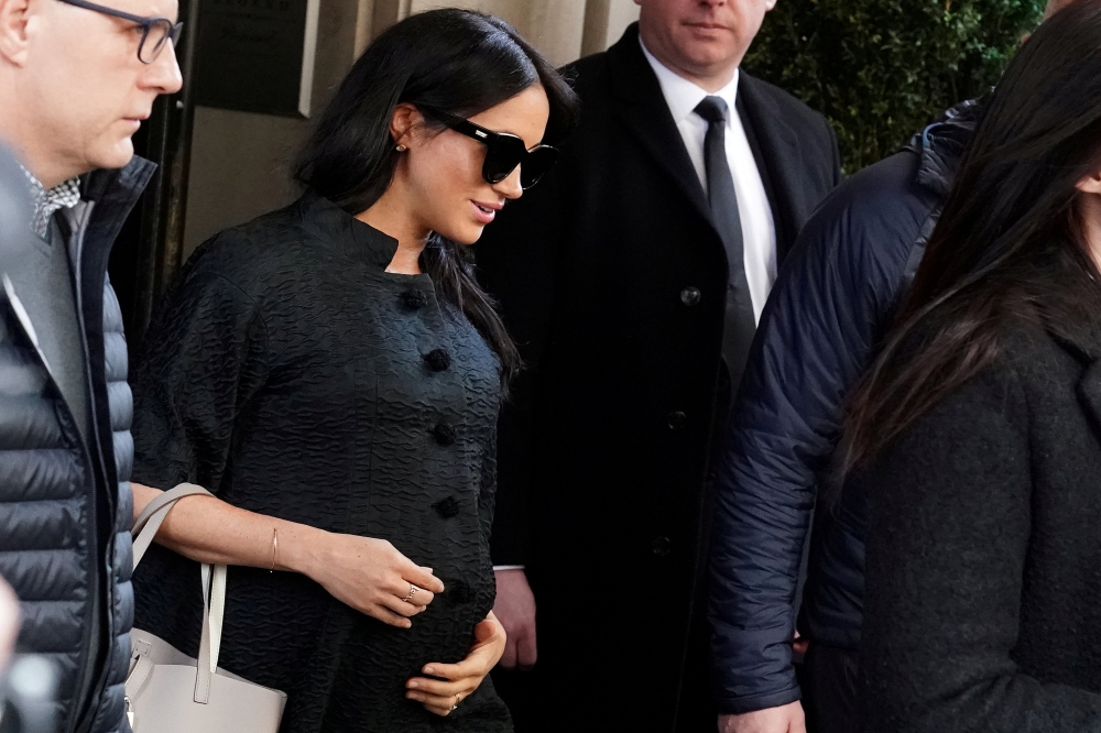 Meghan Markle, Duchess of Sussex, exits a hotel in the Manhattan borough of New York City, New York, in this Feb.19, 2019 file photo. — Reuters