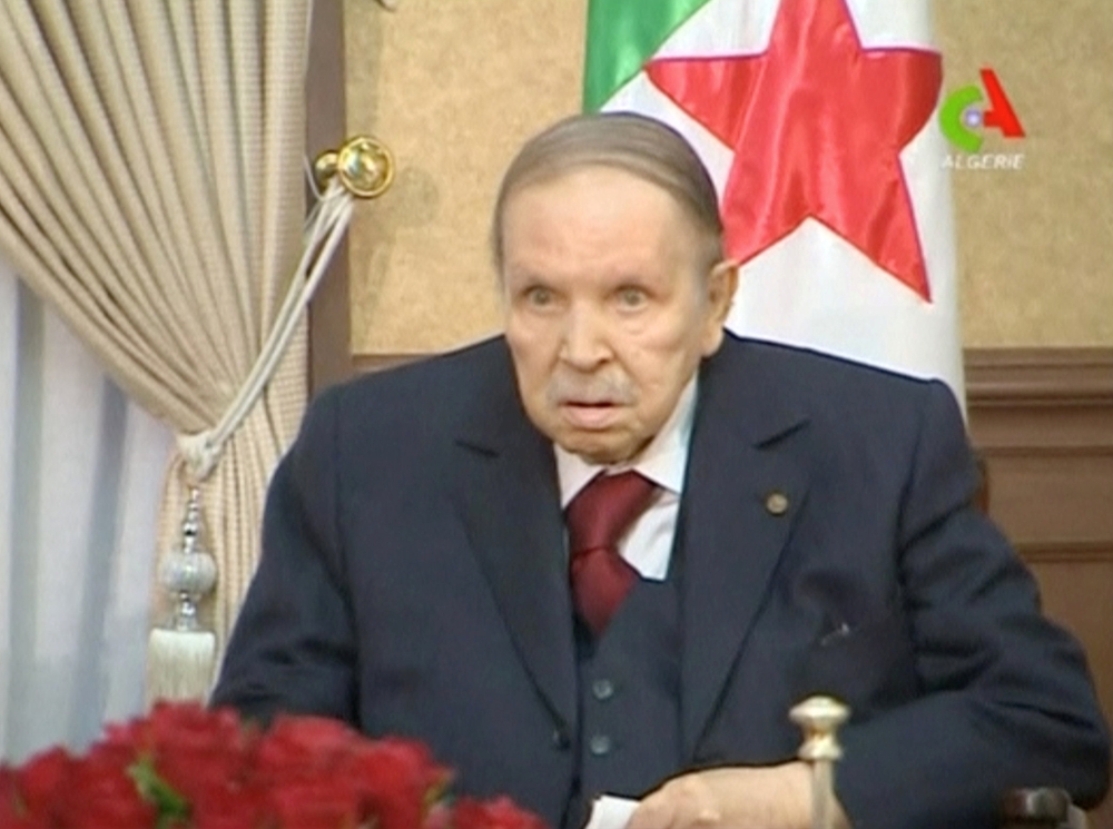 Algeria’s President Abdelaziz Bouteflika looks on during a meeting with army Chief of Staff Lieutenant General Gaid Salah, not seen, in Algiers, Algeria, in this March 11, 2019 file photo. — Reuters