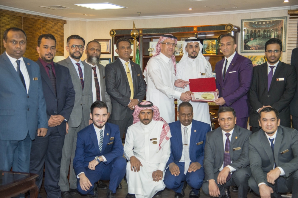 Group photo includes management team Hassan Rauff,  Samir Murad, Waleed Al Harbi,  Imran Farook, Zaveen Ahmad,  and Faisal Al Enezi. Team members in the photo includeSahal Ayman Khoja,  Faisal Bouk, Ibrahim Al Barnawi, Fayaz Basha, and Abdur Razzack. Best performers of the month Are Abdur Rahman – (Sec),   Raneem – (HR),  Abdul Sattar- FNB,  Anas  – A/C, Hazrath Ali, FNB, Shehzad, Esraa  – SNM, Muhammad Sharkhand, Masood – POMEC, Amjad Al Harbi – Guest Service Center

