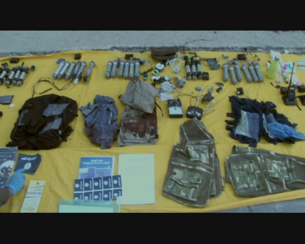 A cache of arms recovered from a hideout. — SPA photos
