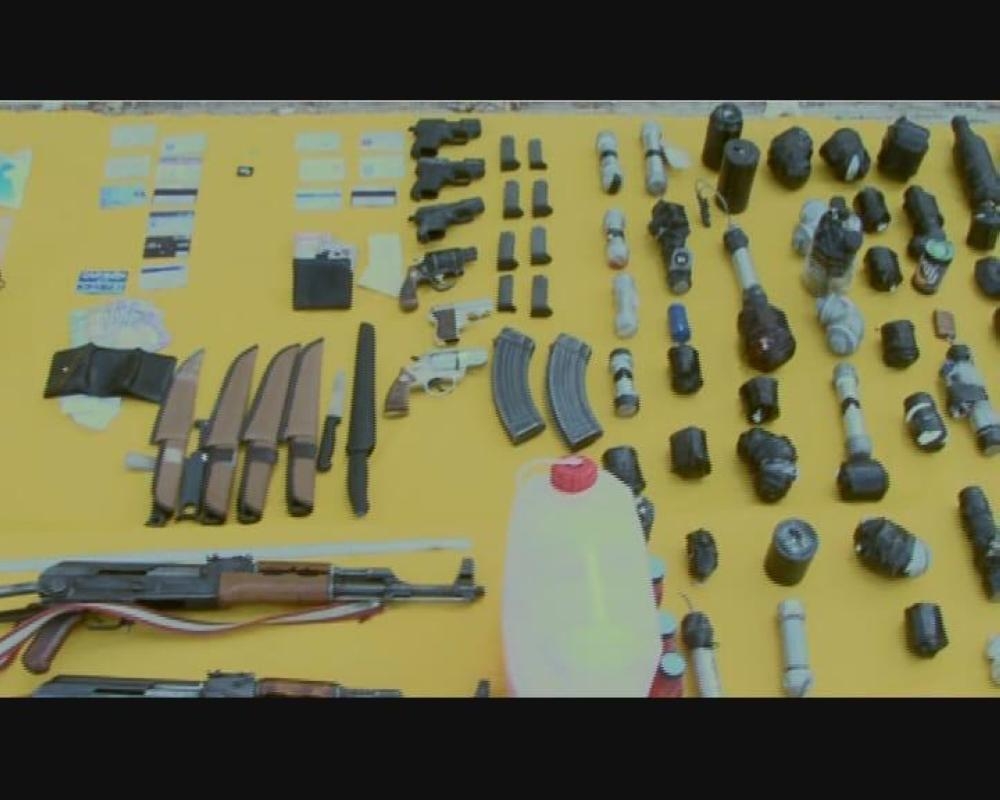 A cache of arms recovered from a hideout. — SPA photos