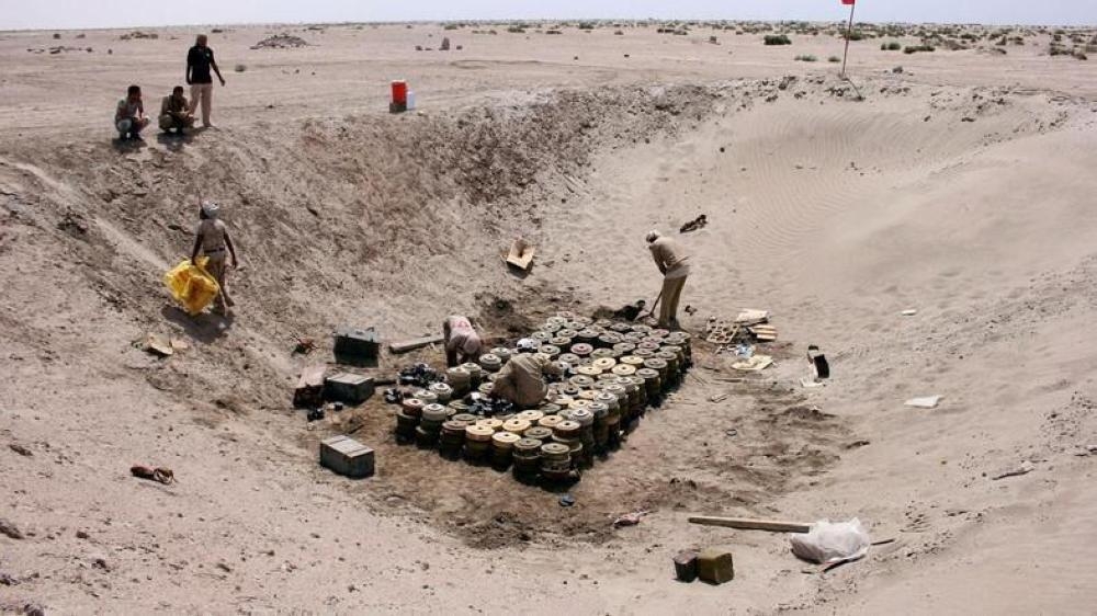 The MASAM project of King Salman Humanitarian Aid and Relief Center (KSrelief) has successfully cleared hundreds of mines, planted by Houthi militias in Yemen. — File photo