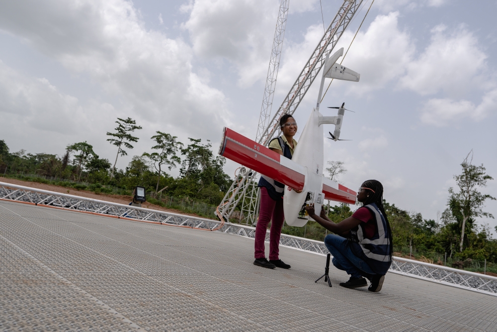 Zipline drone takes off in Ghana in this April 22, 2019 file photo. — Reuters