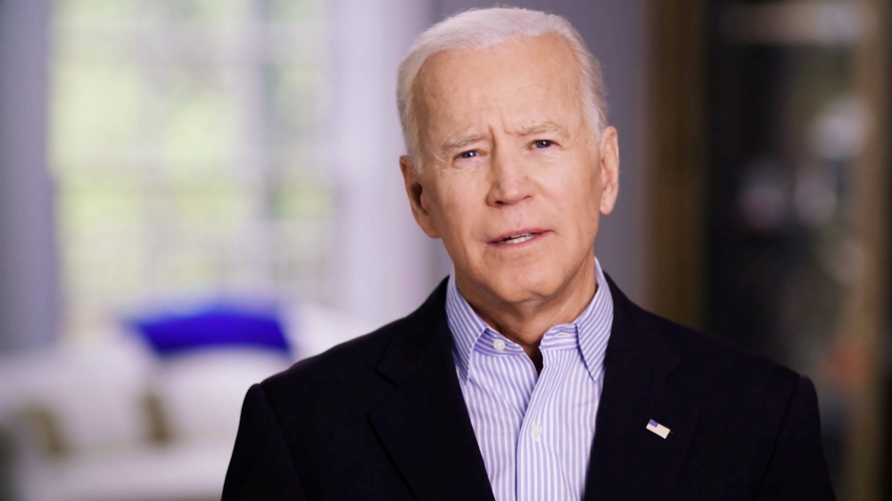 Former US Vice President Joe Biden announces his candidacy for the Democratic presidential nomination in this still image taken from a video released on Thursday. — Reuters