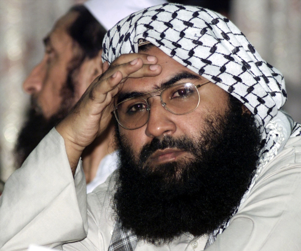 Maulana Masood Azhar, head of Pakistan’s militant Jaish-e-Mohammad party, attends a pro-Taliban conference organized by the Afghan Defense Council in Islamabad, Pakistan, in this Aug. 26, 2001 file photo. — Reuters