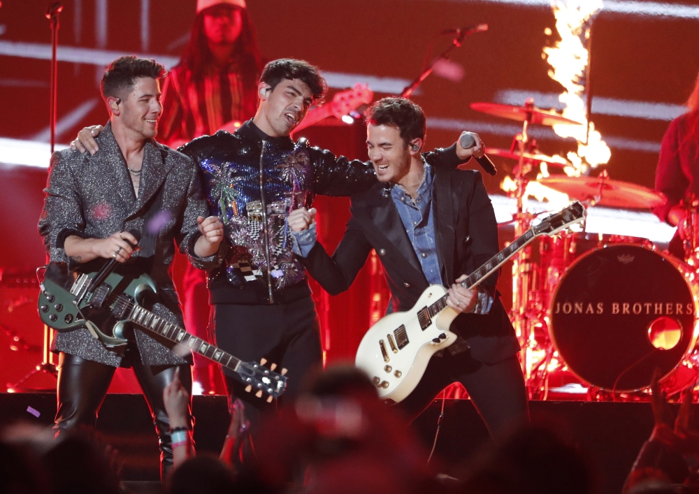Jonas Brothers perform during 2019 Billboard Music Awards Show in Las Vegas, Nevada, on Wednesday. — Reuters