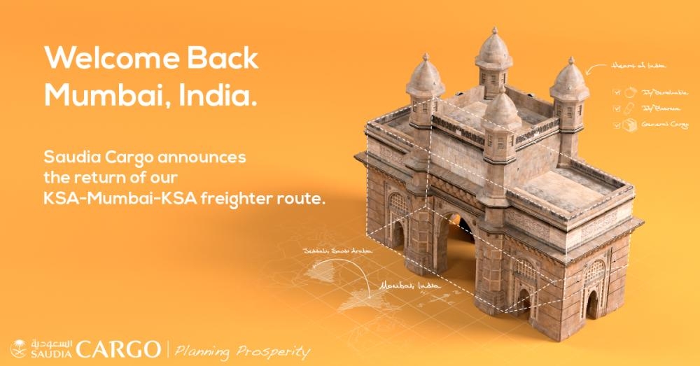 Saudia Cargo  resumes flights to Guangzhou and Mumbai