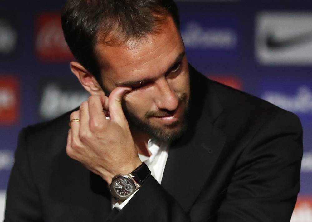 Atletico Madrid's Diego Godin during a press conference at the Wanda Metropolitano, Madrid, Spain, on Tuesday. — Reuters