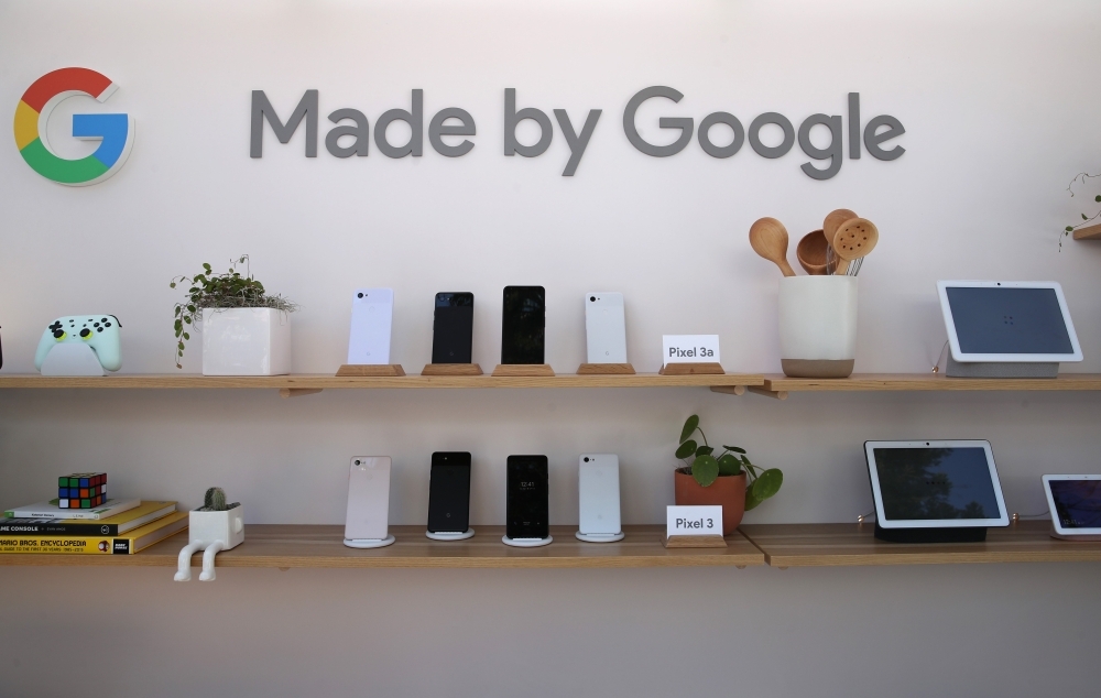The new Nest Hub Max is displayed during the 2019 Google I/O conference at Shoreline Amphitheatre on Tuesday in Mountain View, California. Google CEO Sundar Pichai delivered the opening keynote to kick off the annual Google I/O Conference that runs through Wednesday. — AFP