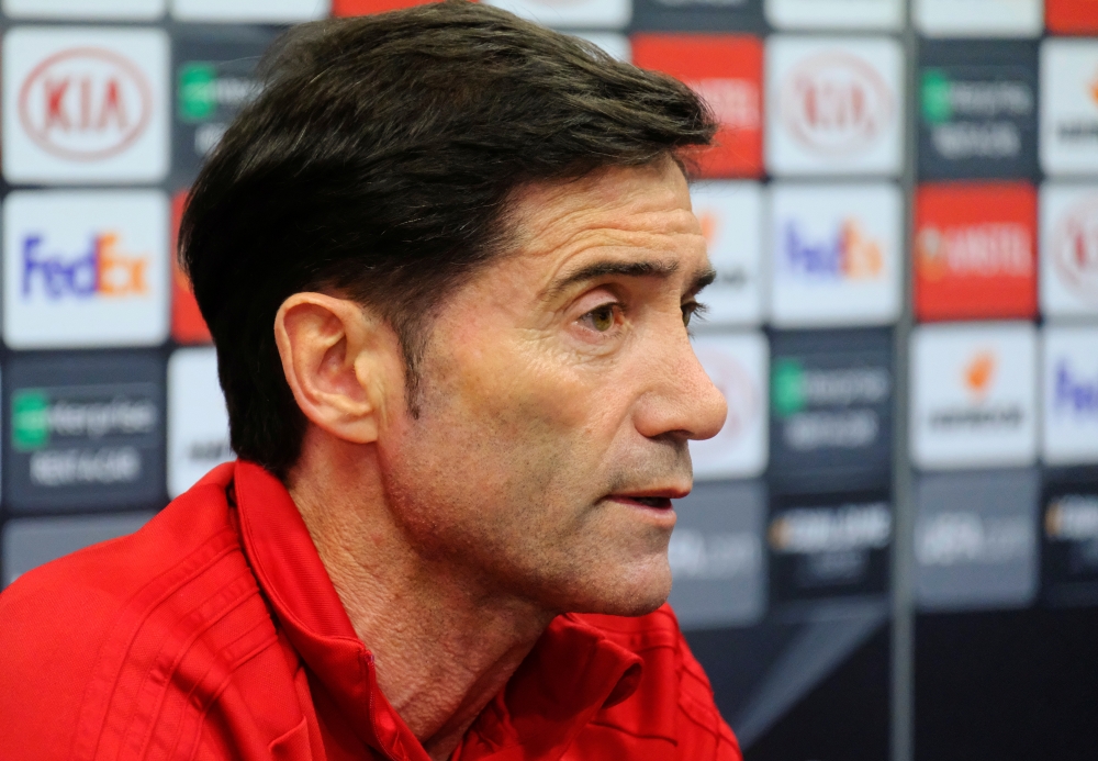 Valencia coach Marcelino Garcia Toral during a press conference prior to the Europa League te against Arsenal at the Sports City of Paterna, Valencia, Spain, on Wednesday. — Reuters