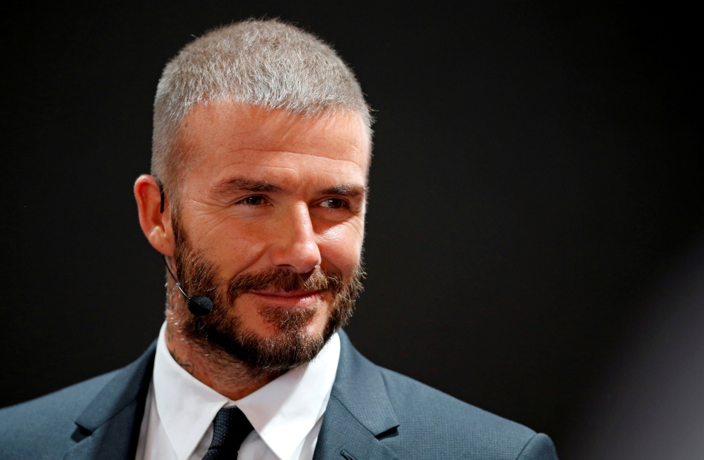 David Beckham visits the VinFast stand during the first press day of the Paris auto show, in Paris, France, in this Oct. 2, 2018 file photo. — Reuters