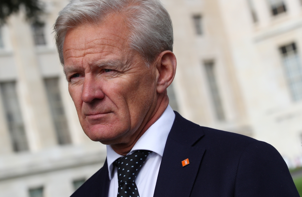 Secretary General of the Norwegian Refugee Council (NRC) Jan Egeland attends an interview at the United Nations European headquarters in Geneva, Switzerland, on Friday. — Reuters