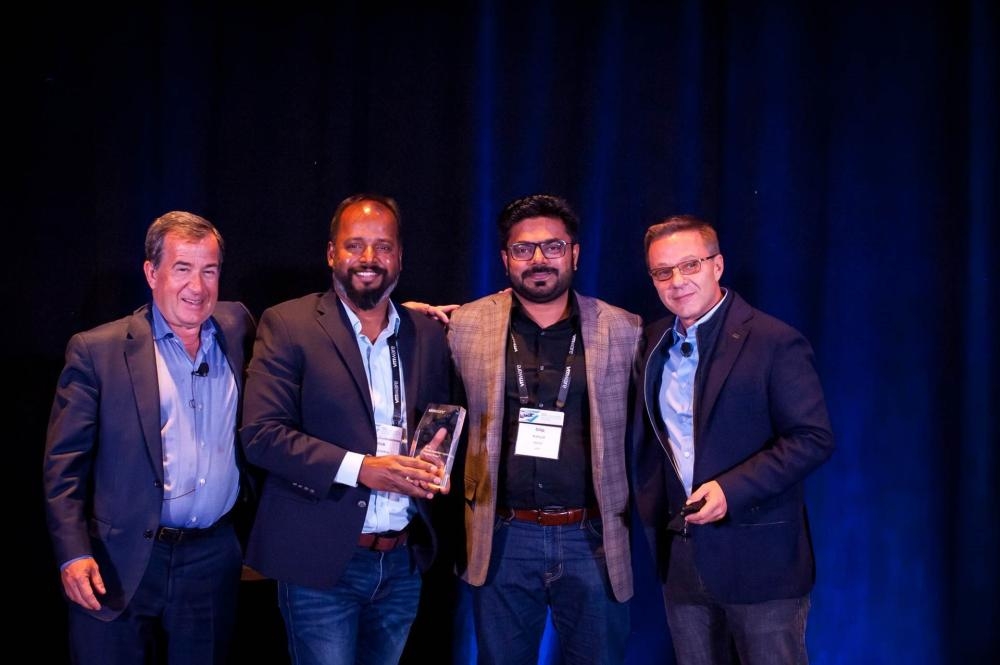 Huco team with the award