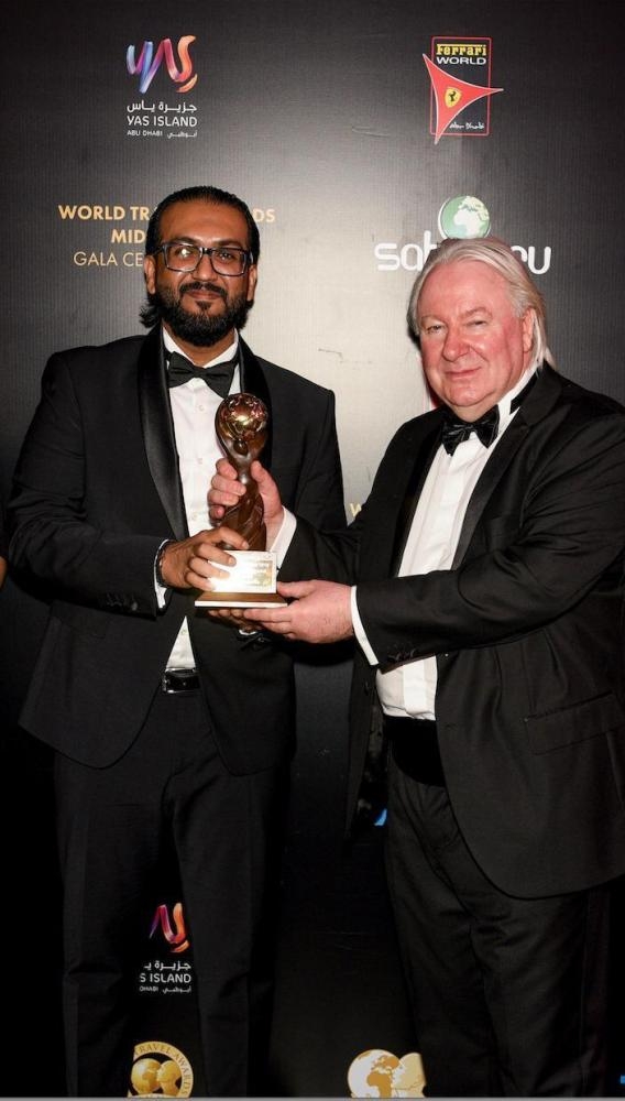 Ibrahim Sindi, Cluster Director of Sales & Marketing at the properties, represented Millennium Taiba and Al Aqeeq and receives 'Madinah’s Leading Hotel Award 2019'
