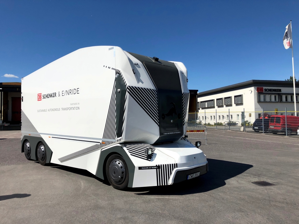 Swedish start-up Einride driverless electric truck is seen in Jonkoping, Sweden, Wednesday. — Reuters