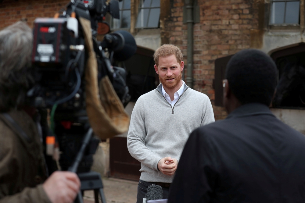 Britain’s Prince Harry speaks to the media after Meghan, Duchess of Sussex, gave birth to a baby boy, at Windsor Castle, Berkshire county, Britain, in this May 6, 2019 file photo. — Reuters