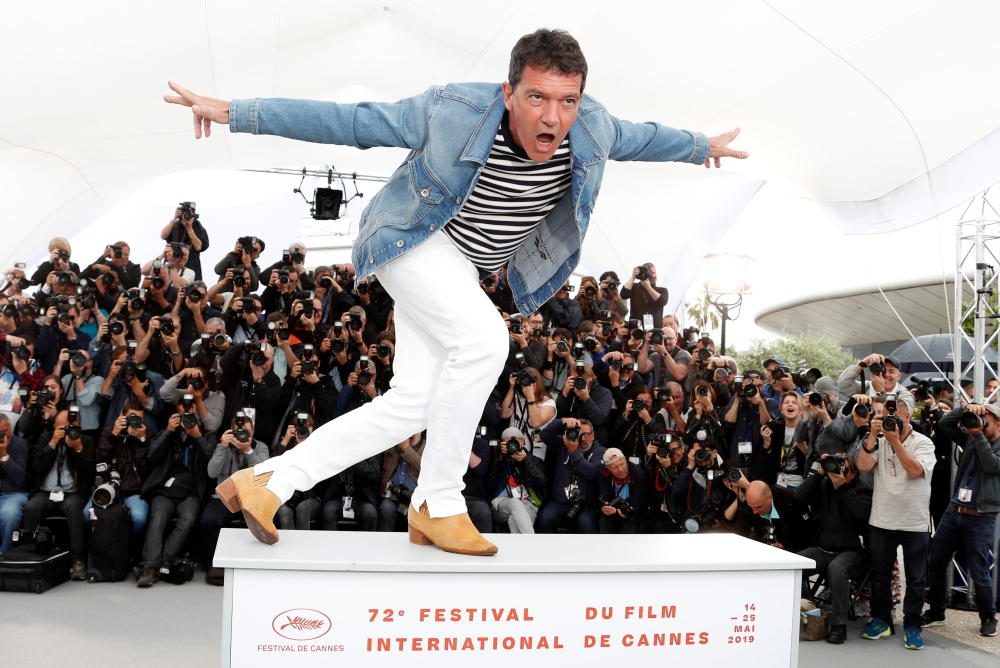 Cast member Antonio Banderas poses during a photo-call for the film “Pain and Glory” at 72nd Cannes Film Festival in Cannes, France, on Saturday. — Reuters