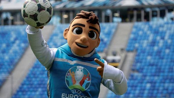 Skillzy, the official mascot for Euro 2020 soccer tournament, performs during a presentation at Saint Petersburg Stadium in St. Petersburg, Russiain this March 27, 2019 file photo. — Reuters