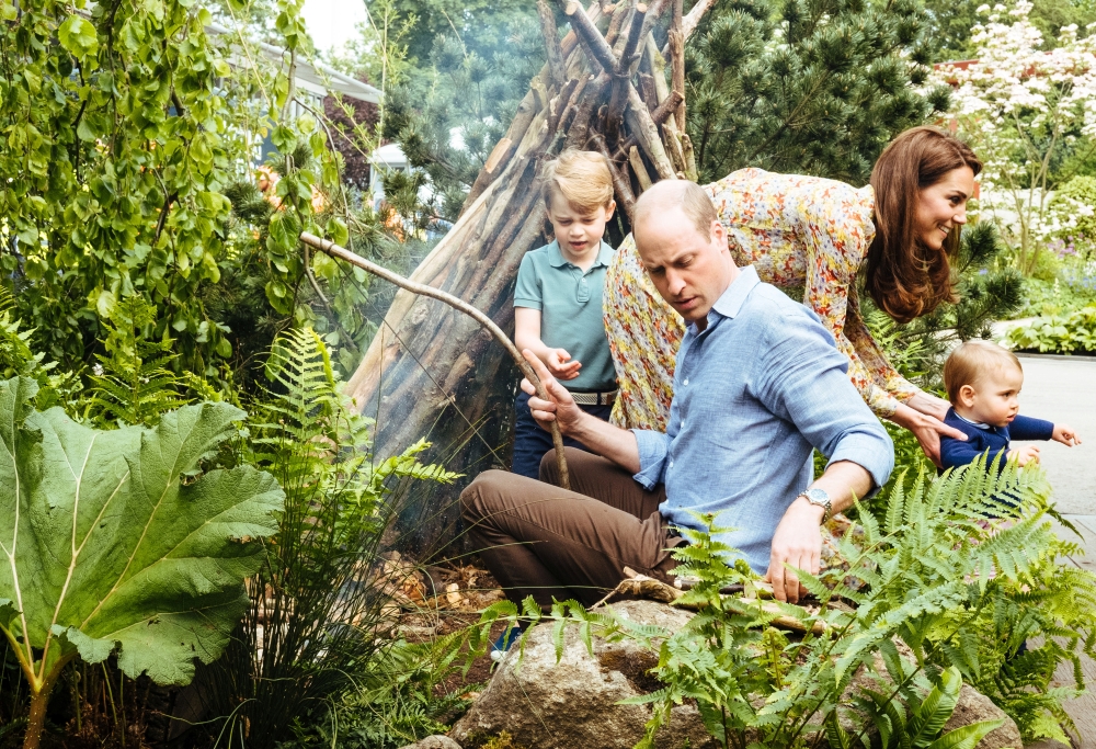 Britain's Prince William and Catherine, Duchess of Cambridge with Prince George and Prince Louis explore the Adam White and Andree Davies co-designed garden ahead of the RHS Chelsea Flower Show in London, Britain. — Reuters