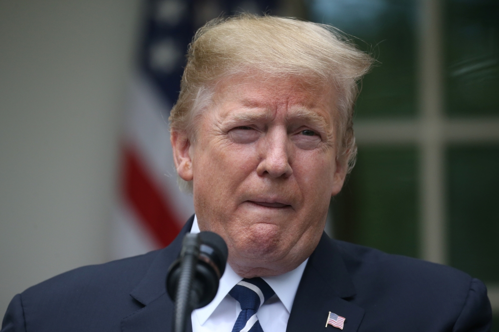 US President Donald Trump speaks about the investigation by Special Counsel Robert Mueller in the Rose Garden at the White House in Washington, US on Wednesday. — Reuters