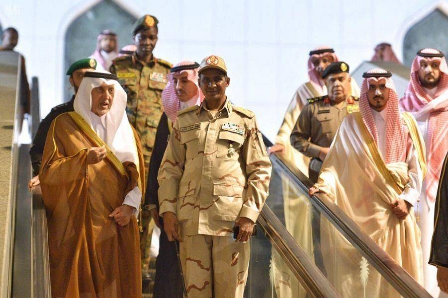 Crown Prince Muhammad Bin Salman holds talks with deputy head of Sudan’s Transitional Military Council Gen. Mohamed Hamdan Dagalo in Jeddah on Thursday. — SPA