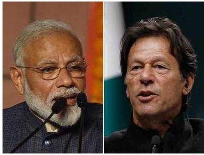 Imran Khan (right) and Narendar Modi