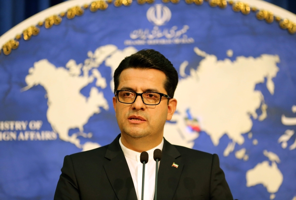 Abbas Mousavi, spokesman for Iran's Foreign Ministry, gives a press conference in the capital Tehran on Tuesday.  — AFP