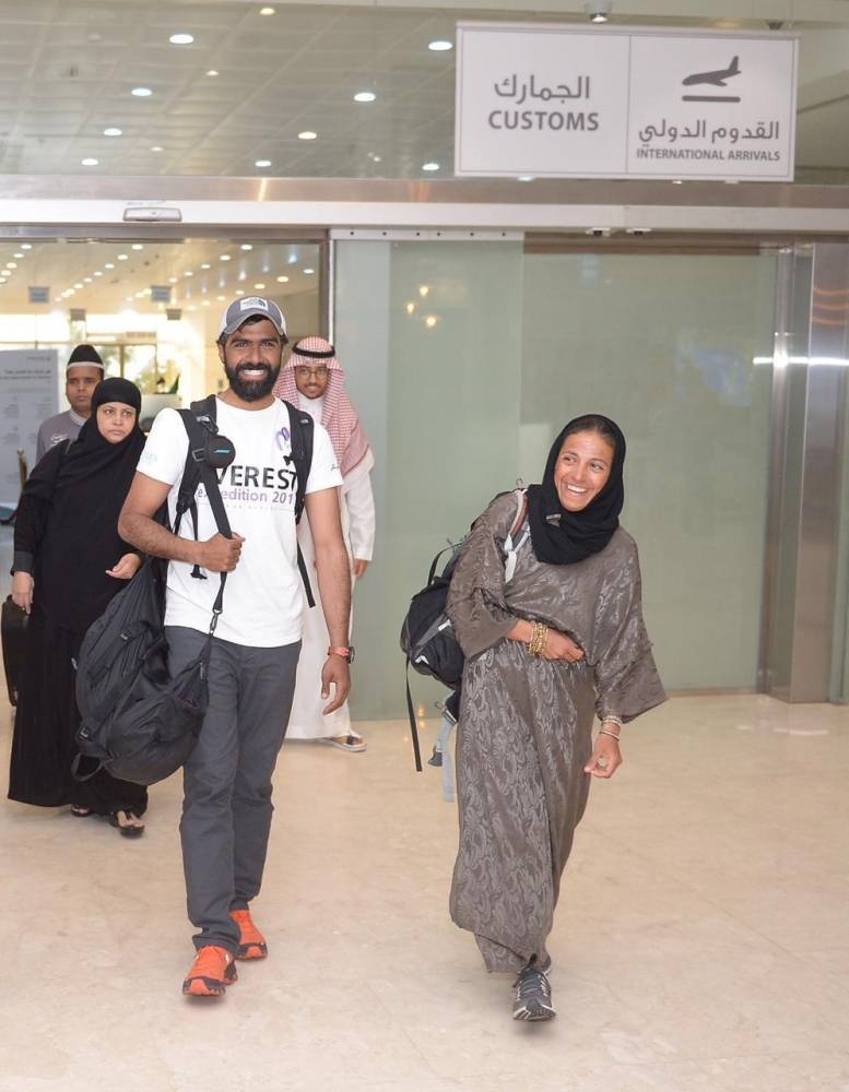 Saud Al-Eidi arrives at King Abdul Aziz International Airport in Jeddah