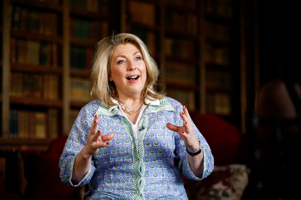 Fiona Herbert, Countess of Carnarvon talks during an interview with Reuters at Highclere Castle in Hampshire, Britain, in this file photo. — Reuters