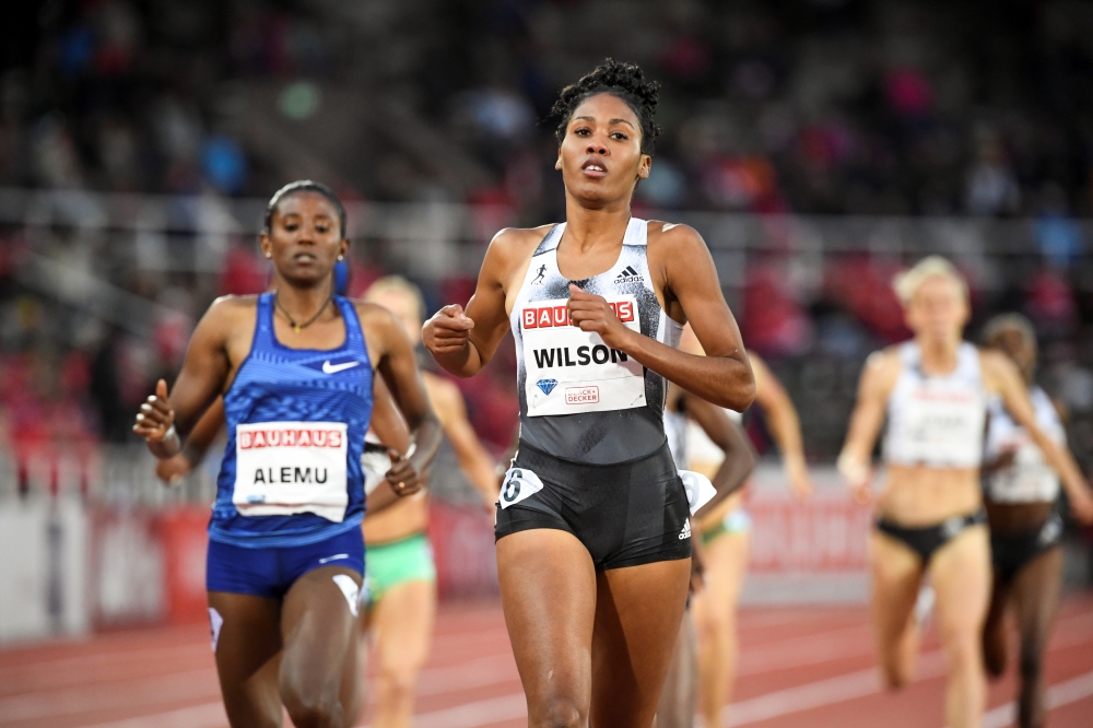 Ajee Wilson of US in action in the Women's 800m race of the IAAF Diamond League meeting at the Stockholm Olympic Stadium, Stockholm, Sweden, on Thursday. — Reuters