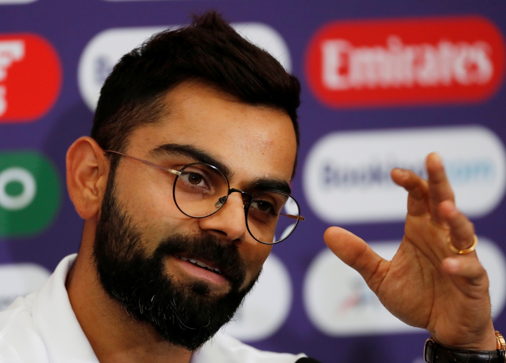 India's Virat Kohli during the ICC Cricket World Cup press conference at The Ageas Bowl, Southampton, Britain, on Tuesday. —  Reuters