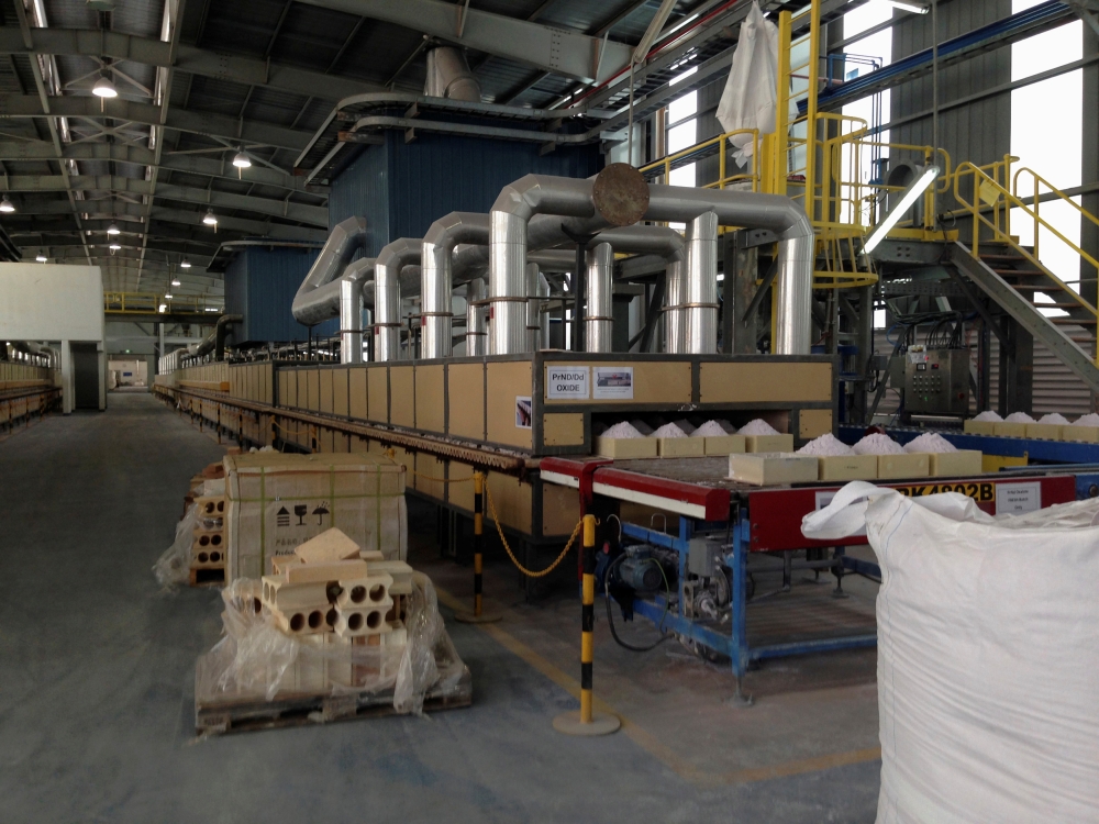 Rare earth oxides praseodymium and neodymium are pictured in the final stage of production at Lynas' Advanced Materials Plant in Gebeng, Malaysia, in this July 3, 2014 file photo. — Reuter