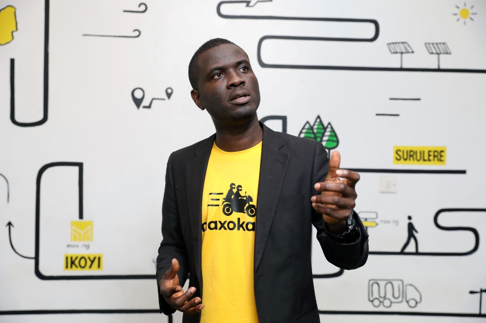 Adetayo Bamiduro Co-founder/CEO of Max.ng explains his company operations during an interview with Reuters in Lagos, Nigeria. — Reuters
