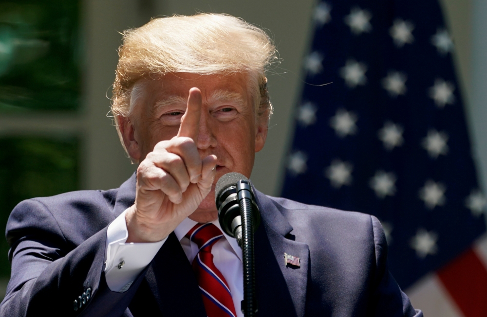 US President Donald Trump speaks during a joint news conference with Poland's President Andrzej Duda in at the White House in Washington, US, Wednesday. — Reuters