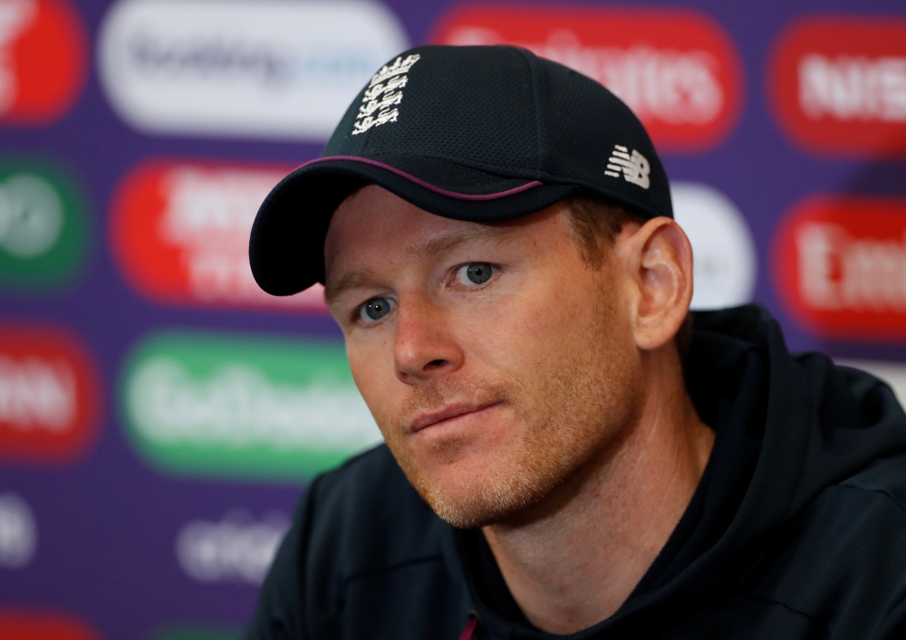 England's Eoin Morgan during the ICC Cricket World Cup press conference at the The Ageas Bowl, Southampton, Britain, on Thursday. — Reuters