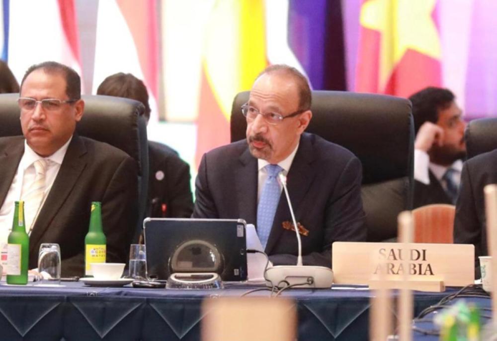 Saudi Energy Minister Khalid Al-Falih attending the G20 ministerial meeting on Energy Transitions and Global Environment for Sustainable Growth in Karuizawa in Japan on Saturday. — SPA